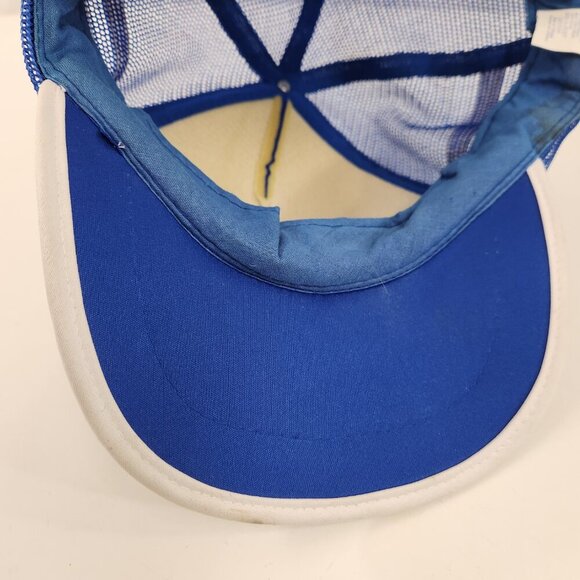 Simmons Mattress Three Stripe Vintage Trucker Hat Blue White - Picture 7 of 10